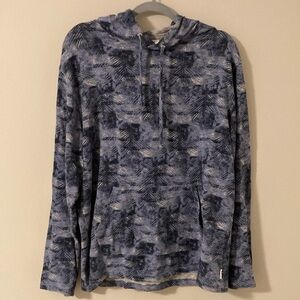 Blue Patterned Hoodie